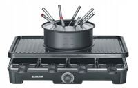 SEVERIN RG 2347 fondue, raclette grill elektryczny, czarny, 1400W