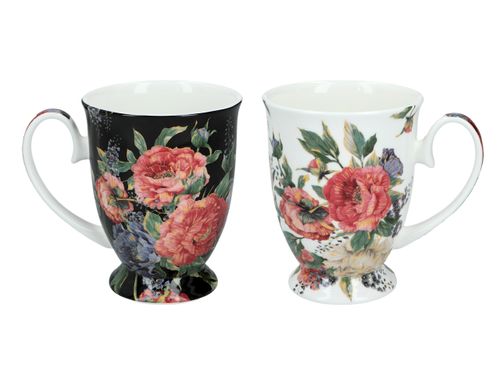 Kpl. 2 kubków w sercu - Kwiaty (CARMANI) na Arena.pl