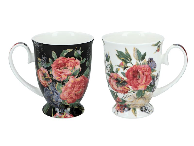 Kpl. 2 kubków w sercu - Kwiaty (CARMANI) zdjęcie 3