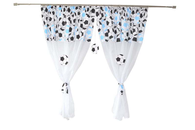 FIRANKA DZIECIĘCA bawełna PIŁKI FOOTBALL 400x160 zdjęcie 1