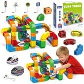 Klocki magnetyczne kolejka tor magnetyczny antygrawitacyjny 123 elementów