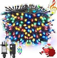 Lampki choinkowe zewnętrzne z muzyką świąteczną 25m 200 diod wielokolorowe