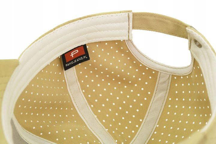 CZAPKA z Daszkiem Bejsbolówka Oddychająca Głęboka BEŻOWA Pako Jeans zdjęcie 7