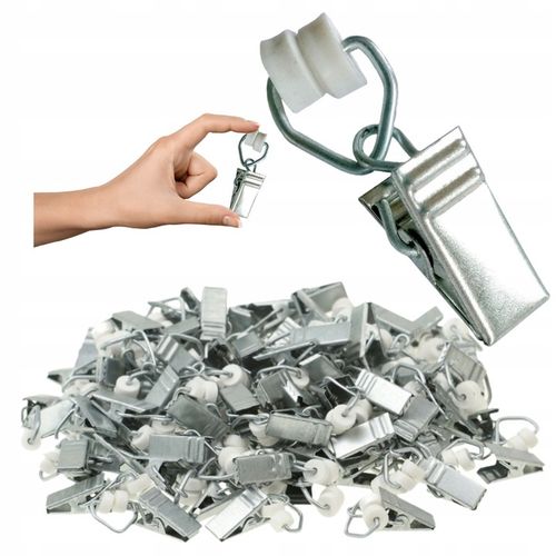 ŻABKI DO SZYNY SUFITOWEJ aluminiowej METALOWE KARNISZA KARNISZY ZASŁON 100 na Arena.pl