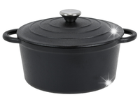 Garnek żeliwny z pokrywką ciężki indukcja 2.4L 22cm brytfanna do pieczenia
