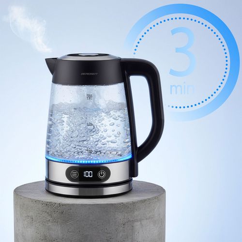 Czajnik elektryczny szklany z regulacją temperatury 1,8l 2200W Berdsen BD-715 na Arena.pl