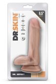 dr. skin dr. jeffrey 6.5 inch dildo with balls beige