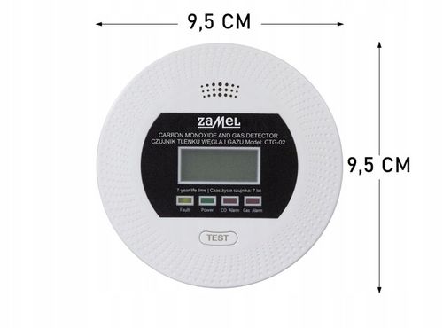 Czujnik tlenku węgla czadu i gazu 2w1 Zamel Gardi - CTG-02 na Arena.pl