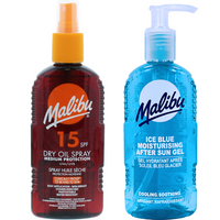 Malibu Olejek Brązujący SPF15 200ml + Żel Po Opalaniu 200ml