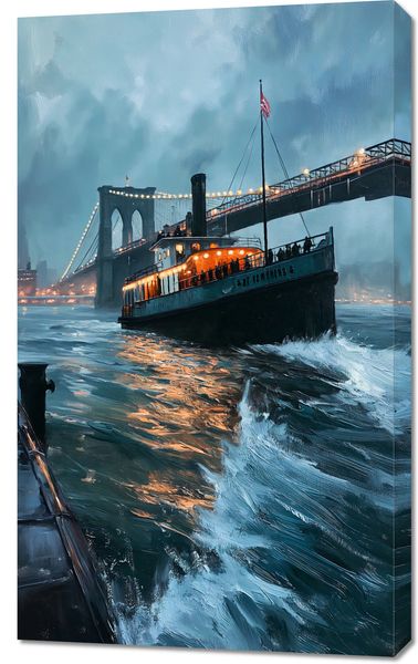 Obraz 60x100cm Stary Parowiec zdjęcie 1