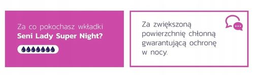 SENI LADY SUPER NIGHT Wkładki urologiczne SENI NA NOC dla kobiet 12szt. na Arena.pl