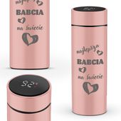 Kubek Termiczny z Grawerem Wyświetlaczem LCD Prezent na Dzień Babci