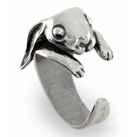 SREBRNY PIERŚCIONEK ZAJĄC REGULOWANY PRÓBA SREBRA 925