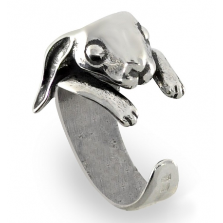 SREBRNY PIERŚCIONEK ZAJĄC REGULOWANY PRÓBA SREBRA 925 na Arena.pl