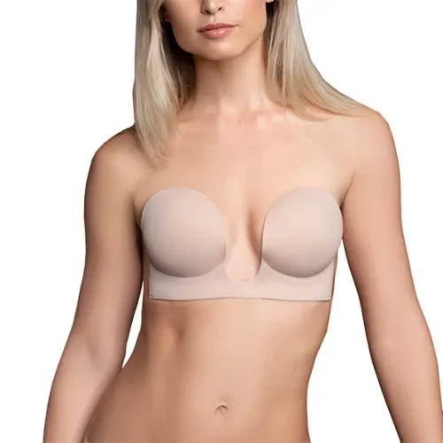 bye bra seamless u-style bra c nude samonośny biustonosz z odpinanymi na Arena.pl