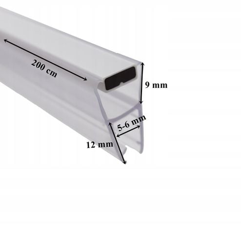 Uszczelka magnetyczna do kabiny drzwi boczna pionowa 5 6 mm 200 cm 2 m na Arena.pl
