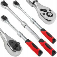 ZESTAW 3 GRZECHOTEK TELESKOPOWYCH 1/2" 1/4" 3/8" 72T REGULOWANA DLUGOŚĆ