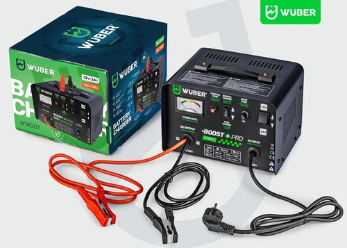 PROSTOWNIK AKUMULATOROWY 16A SAMOCHODOWY 7-180AH DO ŁADOWANIA 12V24V WUBER na Arena.pl