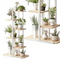 KWIETNIK STOJAK NA ROŚLINY KWIATY METALOWY REGAŁ LOFT