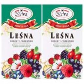 Malwa Herbatka owocowo-ziołowa leśna 40 g (20 x 2 g) x 2 sztuk