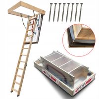Schody Strychowe NORDIC 0,44W/m2K 86mm 120x70 Druga Uszczelka Wkręty