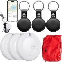 ZESTAW 3x Lokalizator GPS MiTag MiLi do iOS + 3x czarne Etui Brelok kluczy