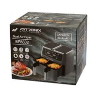 FRYTKOWNICA BEZTŁUSZCZOWA PODWÓJNA AIR FRYER 8L 2800W DWUKOMOROWA PIEKARNIK