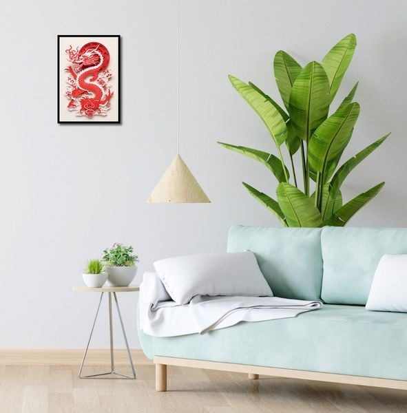 Plakat 29,7x42cm Czerwony Smok zdjęcie 4