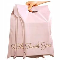 FOLIOPAKI KURIERSKIE RÓŻOWE Z RĄCZKĄ 310x420 + 70 50szt THANK YOU