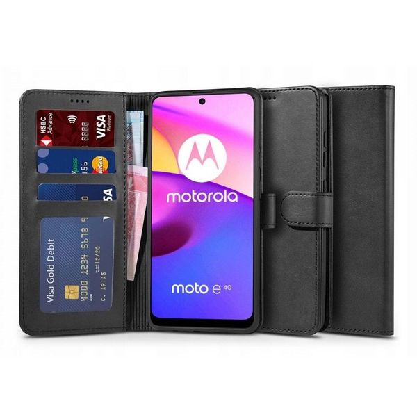 TECH-PROTECT WALLET MOTOROLA MOTO E20 / E30 / E40 BLACK zdjęcie 1