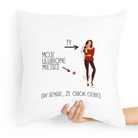 Poduszka Dla Dziewczyny Moje Ulubione Miejsce Z Nadrukiem Ze Zdjęciem