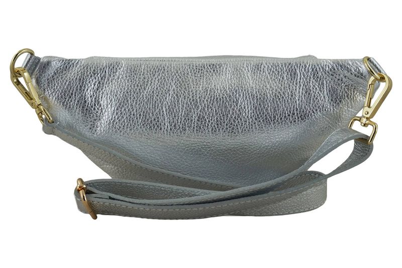 Modna torebka nerka metalizowana - Srebrna zdjęcie 3