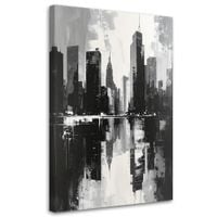 Obraz do salonu sypialni biura, Czarno białe Miasto Budynki