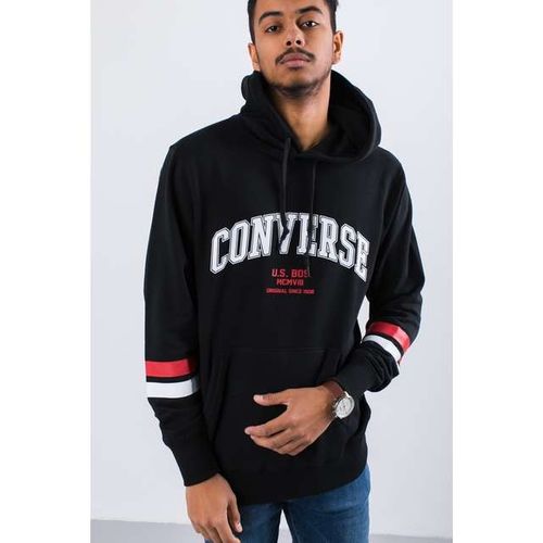 Converse COLLEGIATE TEXT PULLOVER HOODIE BLACK Rozmiar - M na Arena.pl
