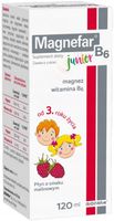 MAGNEFAR B6 JUNIOR magnez dla dzieci smak malinowy Biofarm 120 ml