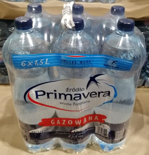 Primavera Woda gazowana 1,5L - karton zdjęcie 1
