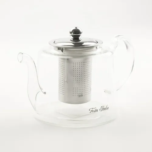 DZBANEK SZKLANY Z STALOWYM ZAPARZACZEM ZAPARZACZ DO HERBATY ZIÓŁ 1200 ML na Arena.pl