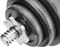 ZESTAW HANTLI ŻELIWNYCH 20KG HANTLE REGULOWANE