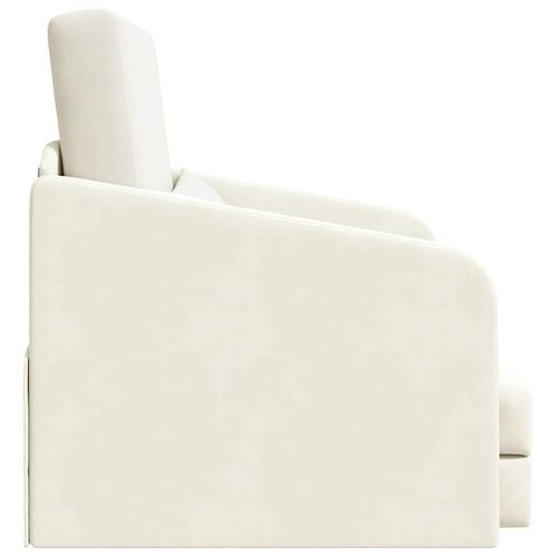 Sofa Bed Kremowy 65 x 80 x 83 cm Aksamit na Arena.pl