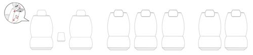 Pokrowce na fotele szyte na miarę miarowe do Seat Alhambra II 7-os. 2010- na Arena.pl
