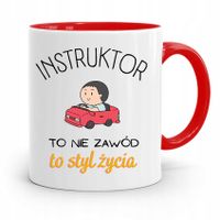 Dla Instruktora Prawa Jazdy Kubek Czerwony Prezent Z Nadrukiem Ze Zdjęciem