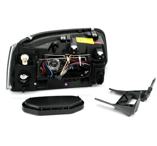 Lampy Reflektory VW T5 03-09 BLACK H7/H1 DEPO zdjęcie 5