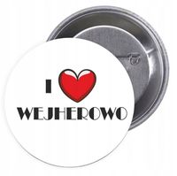 Przypinki buttony I LOVE WEJHEROWO z grafiką HIT