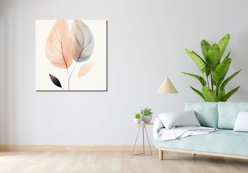 Obraz 90x90cm Liściasty Taniec zdjęcie 2