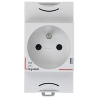 Gniazdo modułowe 2P+Z 10/16A 250V na szynę G380 Legrand 004280