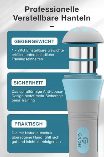 HANTLE REGULOWANE 2 X 2 KG GRUPER ZESTAW STAL ANTYPOŚLIZGOWE SOLIDNE 4 KG na Arena.pl