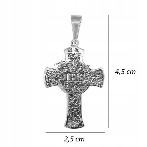 KRZYŻ SREBRNY CHRYSTUS SREBRO PRÓBA 925 OKSYDOWANY DO ŁAŃCUSZKÓW MĘSKICH na Arena.pl