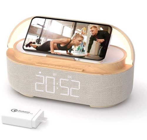 Cyfrowe radiobudzik z ładowaniem bezprzewodowym, w na Arena.pl