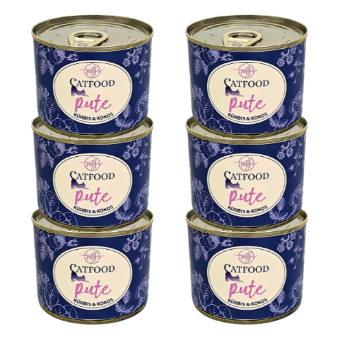 6 x Indyk z dynią | monobiałkowa karma dla kota | puszka wolna od BPA 200g na Arena.pl