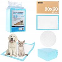 PODKŁADY MediBed MATY treningowe chłonne 600 ml DLA ZWIERZĄT 90x60cm 50 szt